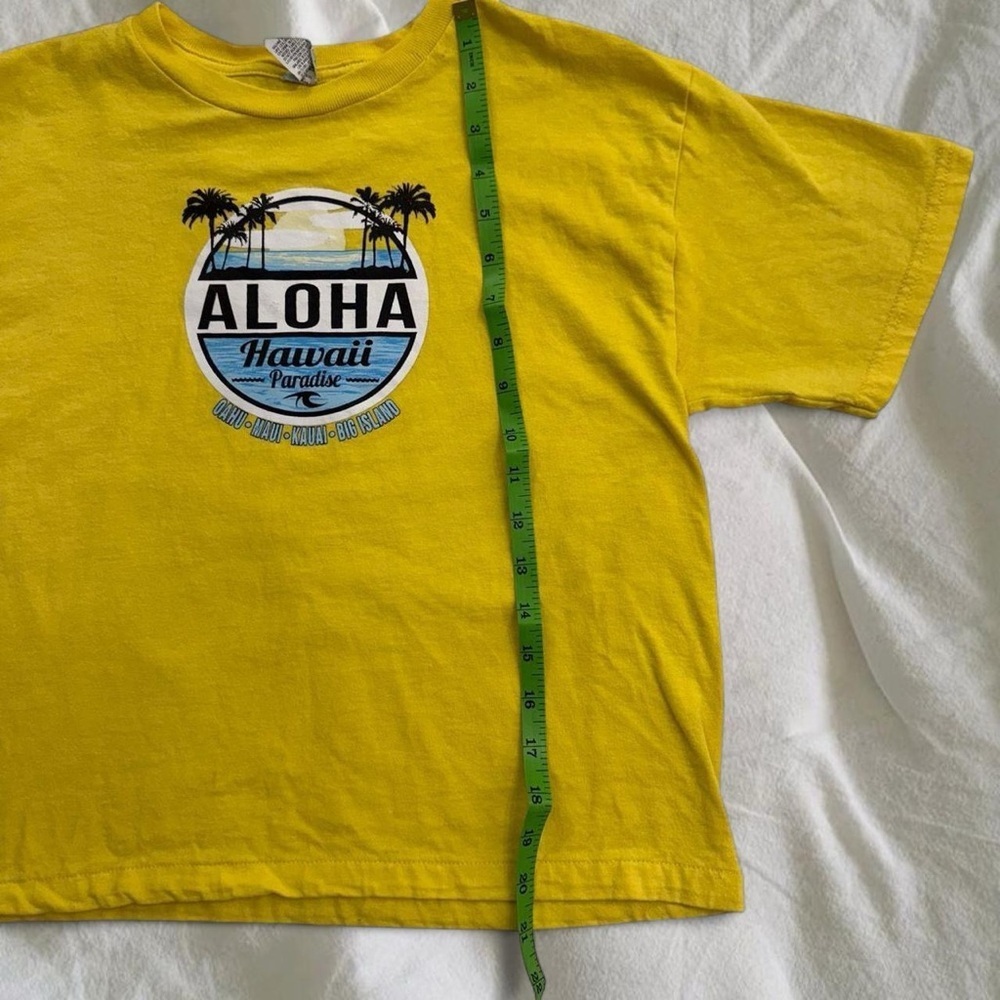 Aloha Hawaii Yellow Graphic T-Shirt - Picture 3 of 4